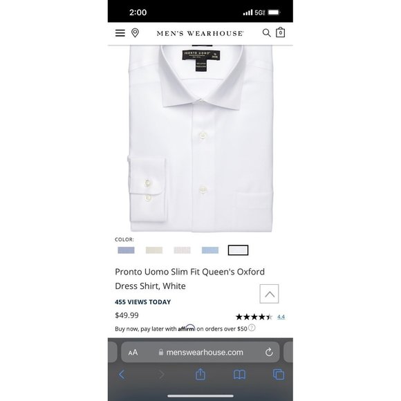 Mens Long Sleeve Dress Shirt. Size 15 1/2 32/33 - Picture 1 of 5